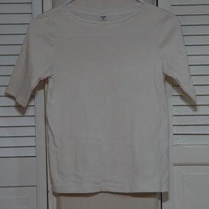 Uniqlo Ribbed White Shirt